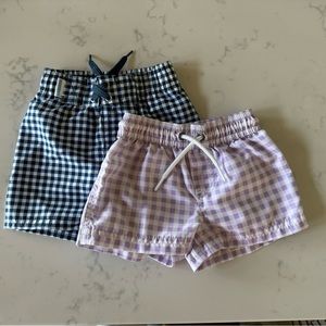 Set of 2 Baby Boy Swim Trunks